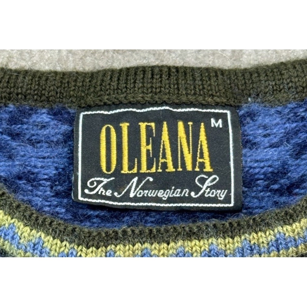 Oleana M Wool Sweater Nordic Outdoor Ski Aspen Chic Preppy Granola - Picture 3 of 8